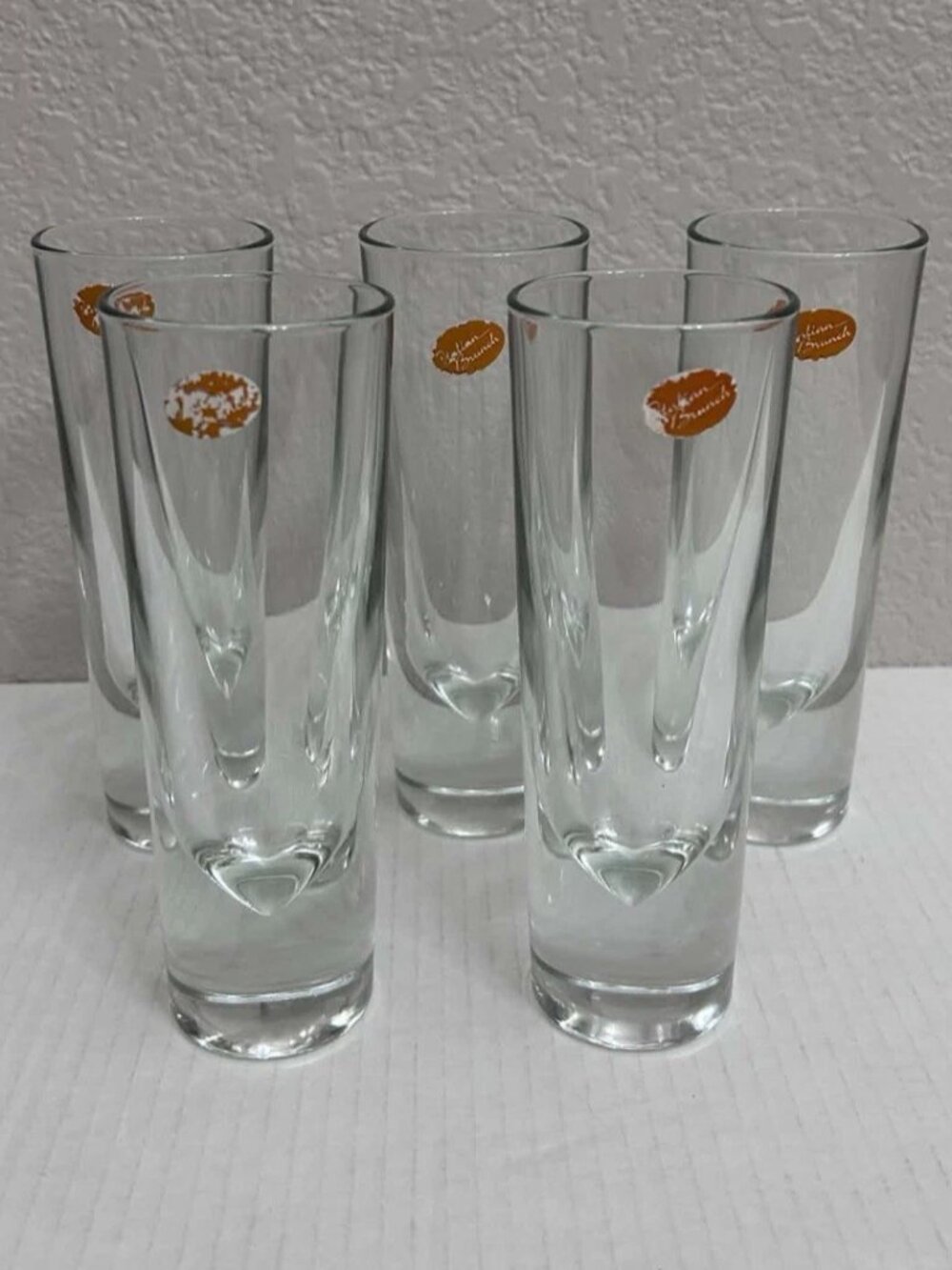Vtg Carlo Moretti Italian Brunch Bullet Glasses Weighted Barware - Set of 5